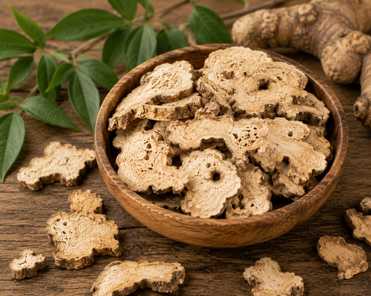 Sliced dried atractylodes root