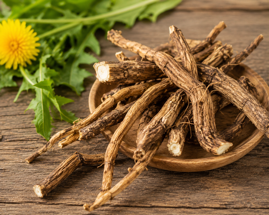 Fresh dandelion root