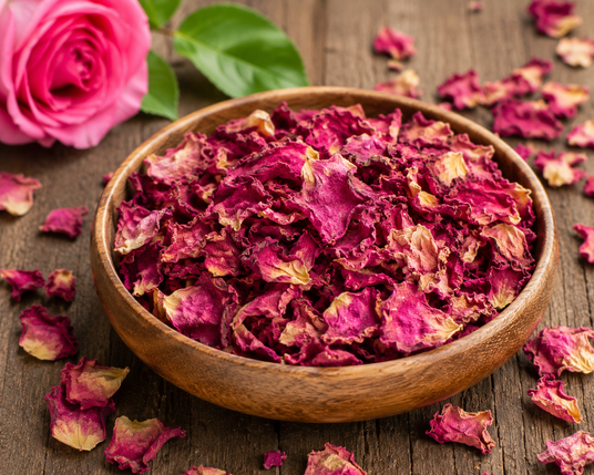 Dried rose petals